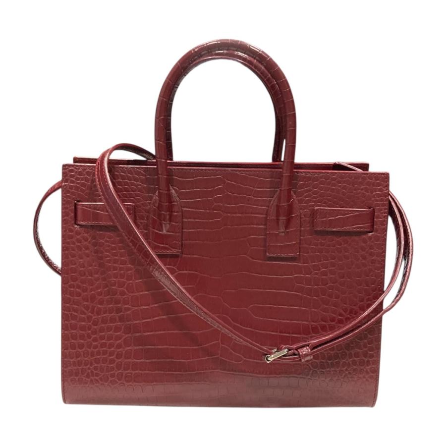 値下げ】Saint Laurent Paris サクドジュール クロコ型押しショルダー 