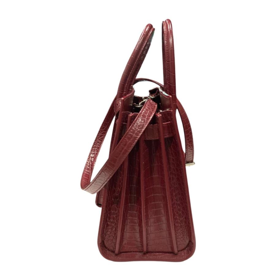 値下げ】Saint Laurent Paris サクドジュール クロコ型押しショルダー 