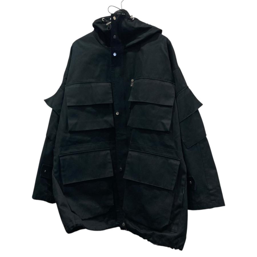 値下げ】OUAT BLACK LACED CHANNEL JACKET ナイロンジャケット