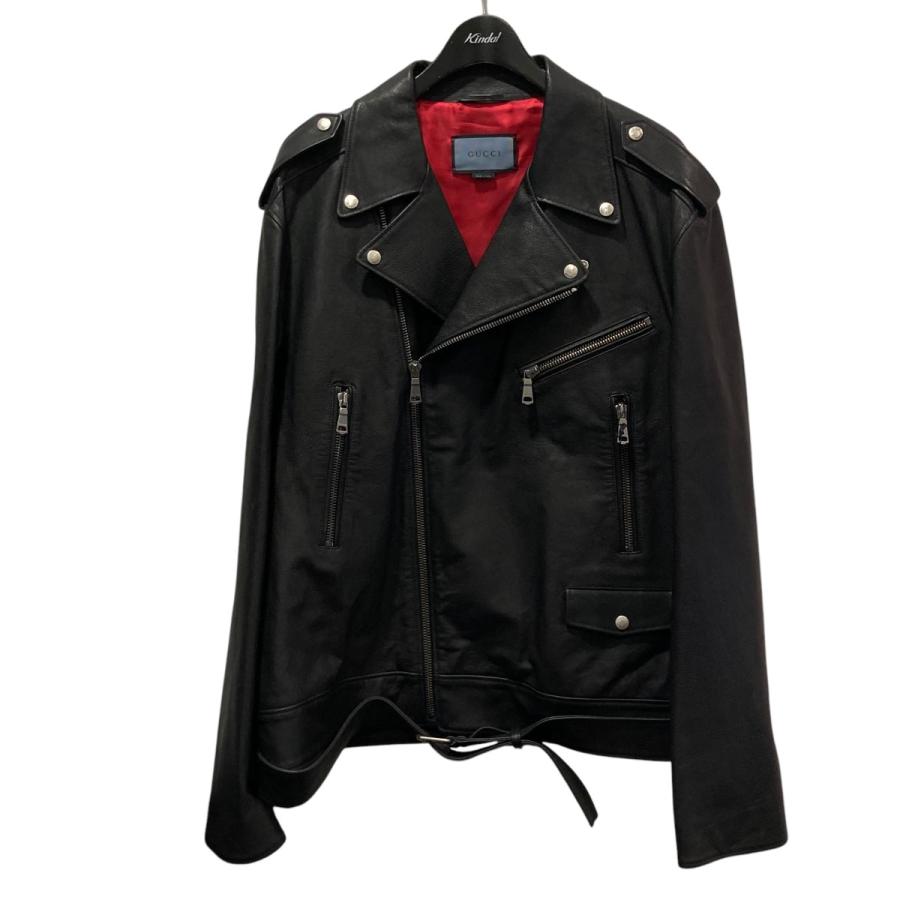 GUCCI レザージャケット値下げ GUCCI（グッチ） 【値下げ】GUCCI カーフライダースジャケット