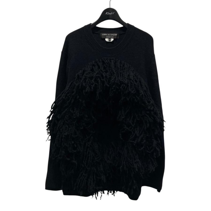 COMME des GARCONS 95SS プリーツ加工 シルクニット 黒 COMME des GARCONS HOMME PLUS 【値下げ】COMME サークルフリンジ