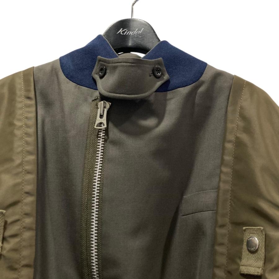 Sacai ナイロンツイルドッキングジャケット sacai（サカイ） 【値下げ】sacai Suiting x Nylon Twill Jacket