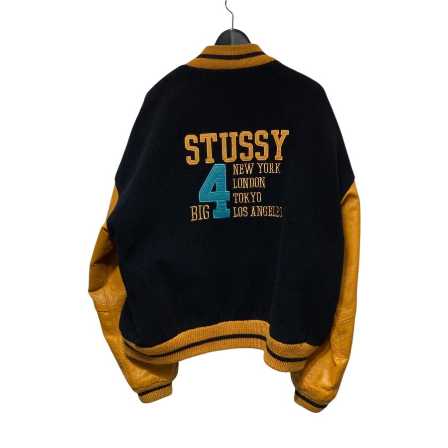 STUSSY Big 4 スタジャン Mサイズ 90's old stussy Varsity Jacket “BIG 4” “スタジャン” 【高円寺