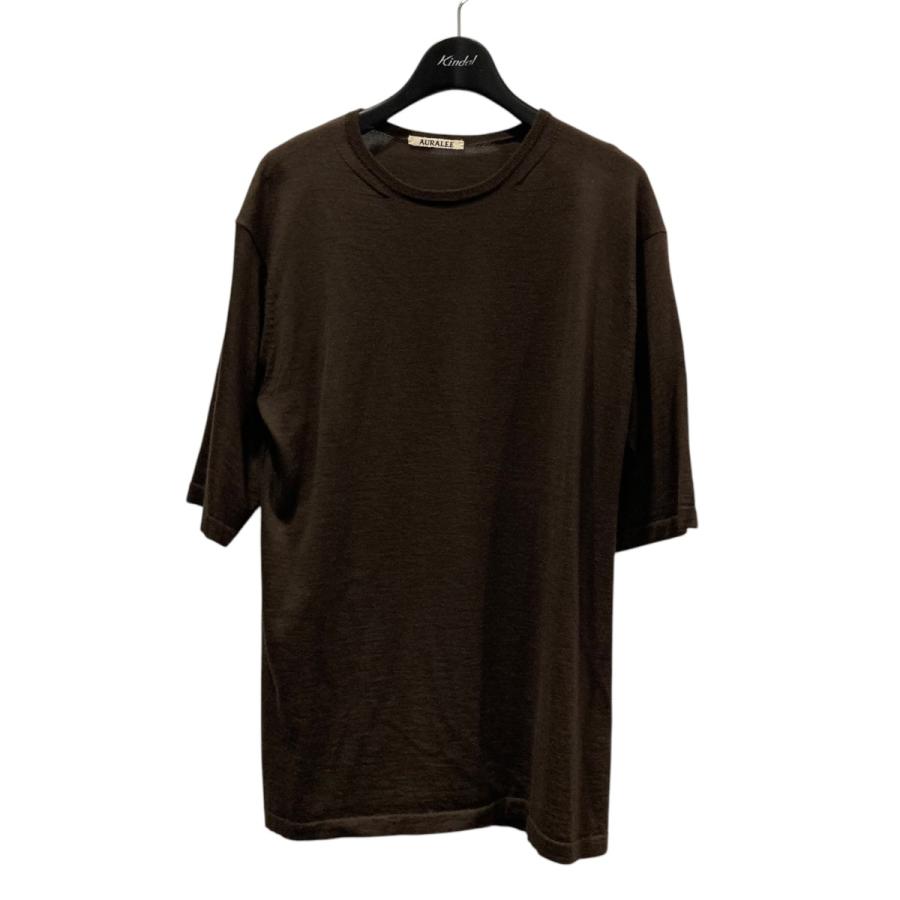 AURALEE オーラリー CASHMERE SILK HIGH GAUGE KNIT TEE カシミヤ 