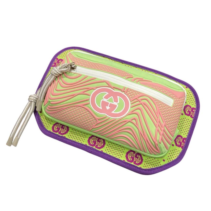 GUCCI（グッチ） GUCCI GGベルトバッグ 752102 グリーン×パーパル 