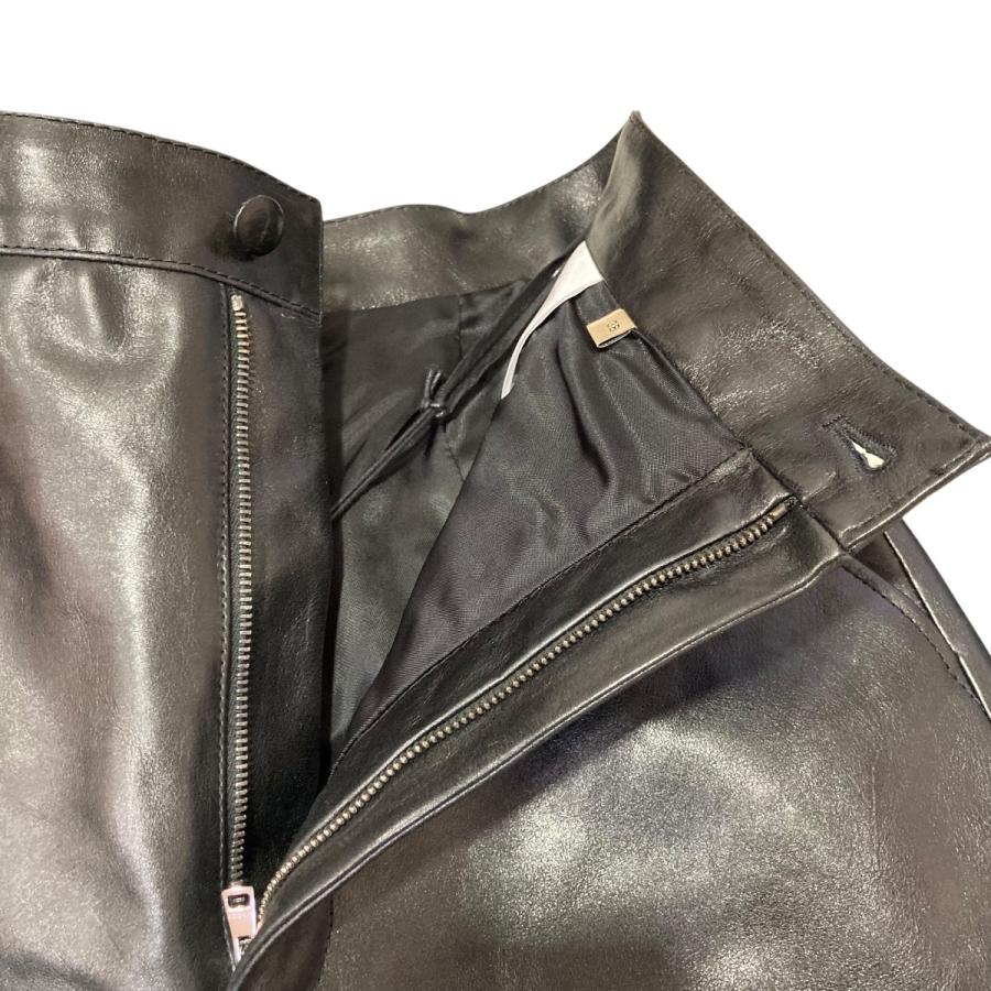 GUCCI（グッチ） 【値下げ】GUCCI カウレザーパンツ 683488 ブラック 