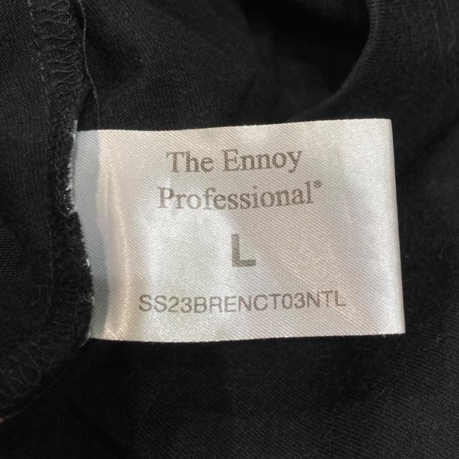 値下げ】ENNOY ラバーロゴ長袖Tシャツ SS23BRENCT03NTL ブラック 