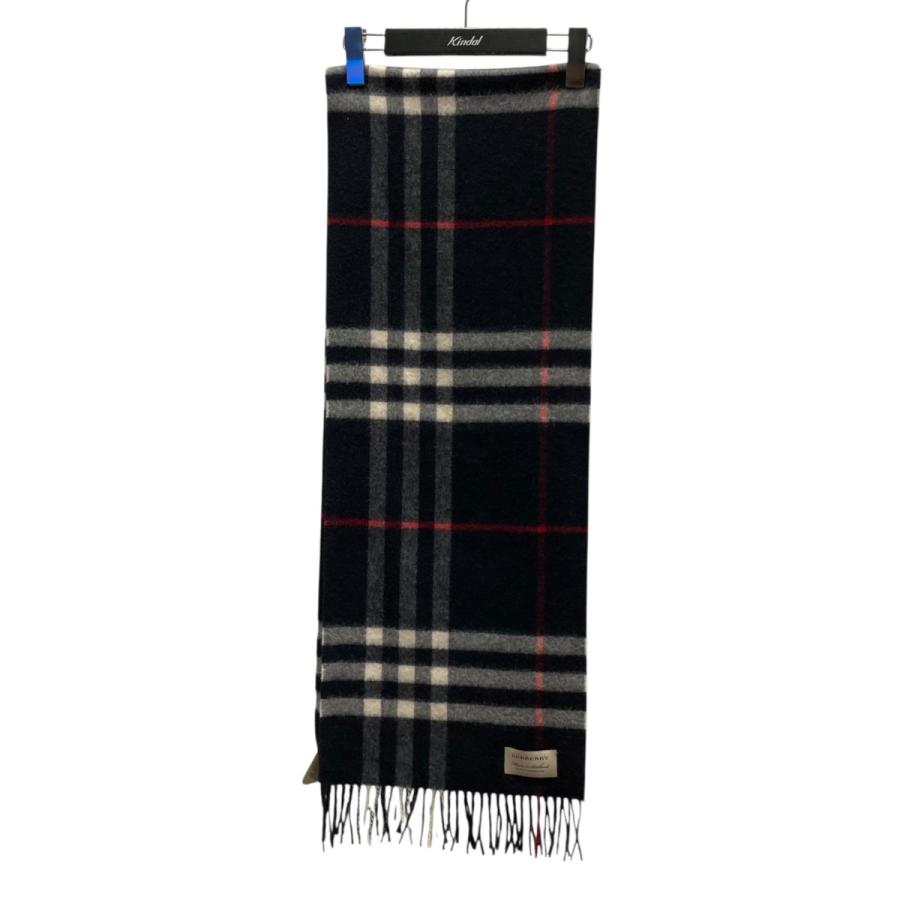美品☆バーバリー☆マフラー☆チェック柄☆ネイビー☆ノバチェック☆カシミヤ BURBERRY（バーバリー） 【値下げ】BURBERRY ノヴァチェックカシミヤ