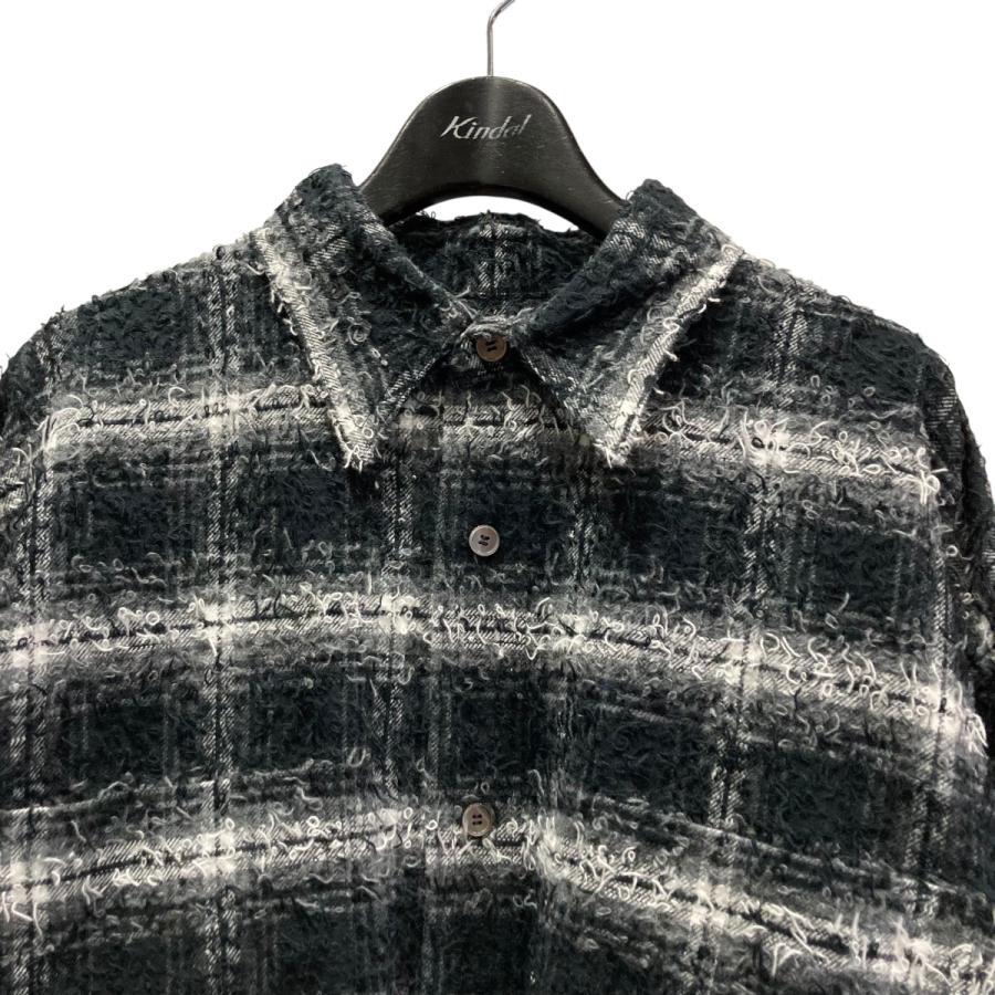 値下げ】MASU 25AW SHAGGY PLAID SHIRT シャギーチェックシャツ 