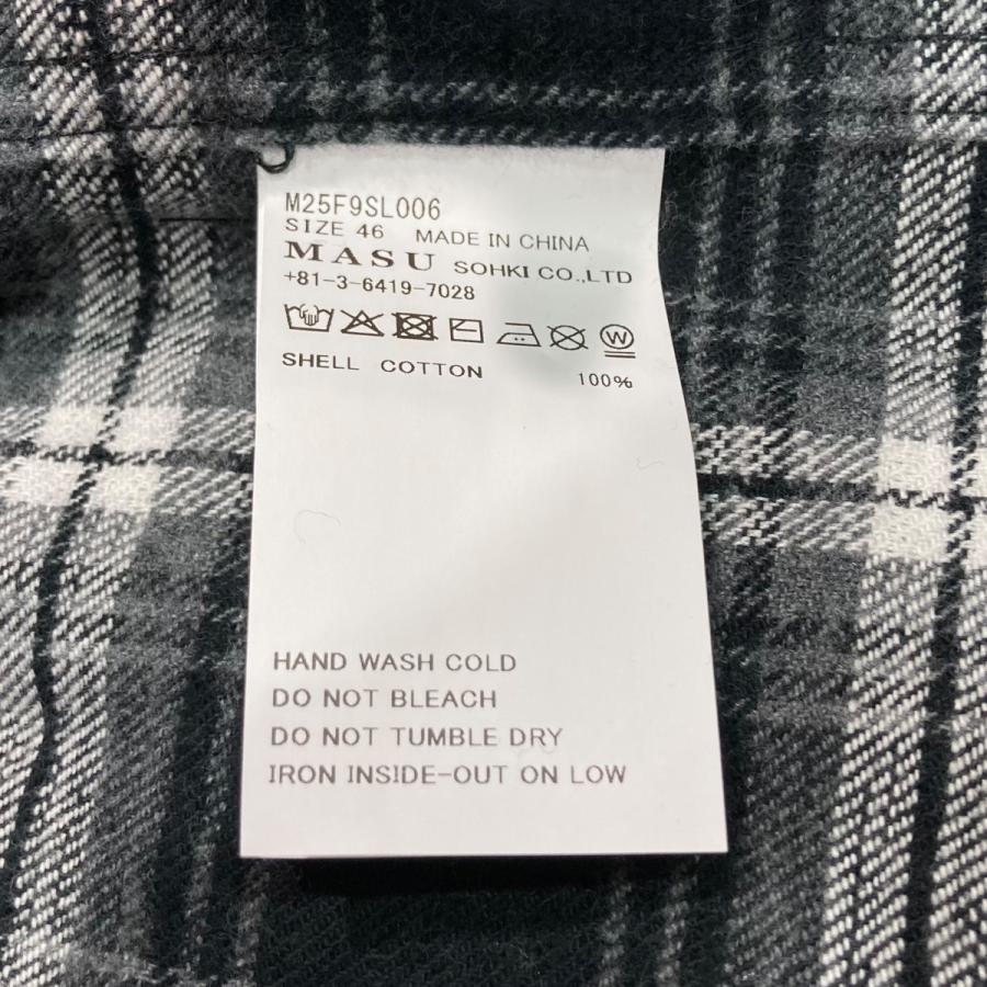 MASU 25aw チェックシャツ 値下げ】MASU 25AW SHAGGY PLAID SHIRT シャギーチェックシャツ