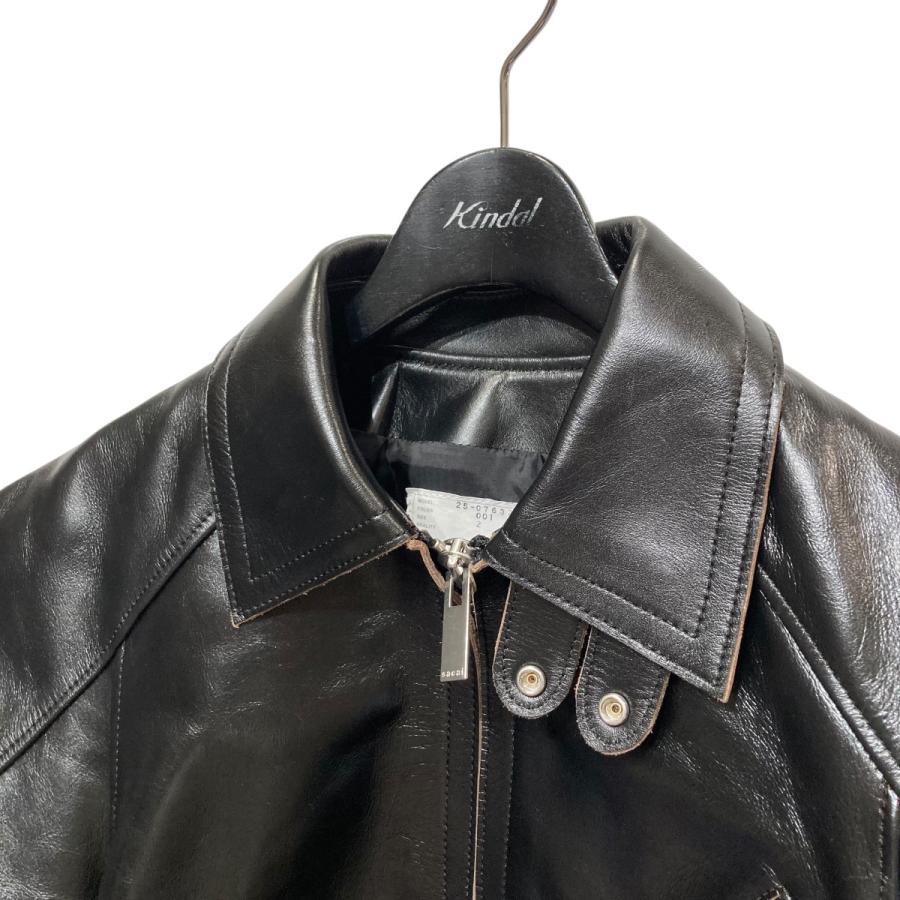 【超限定色】Sacai 25ss レザージャケット ダークブラウン | サイズ2 超限定色】Sacai 25ss レザージャケット ダークブラウン | サイズ2