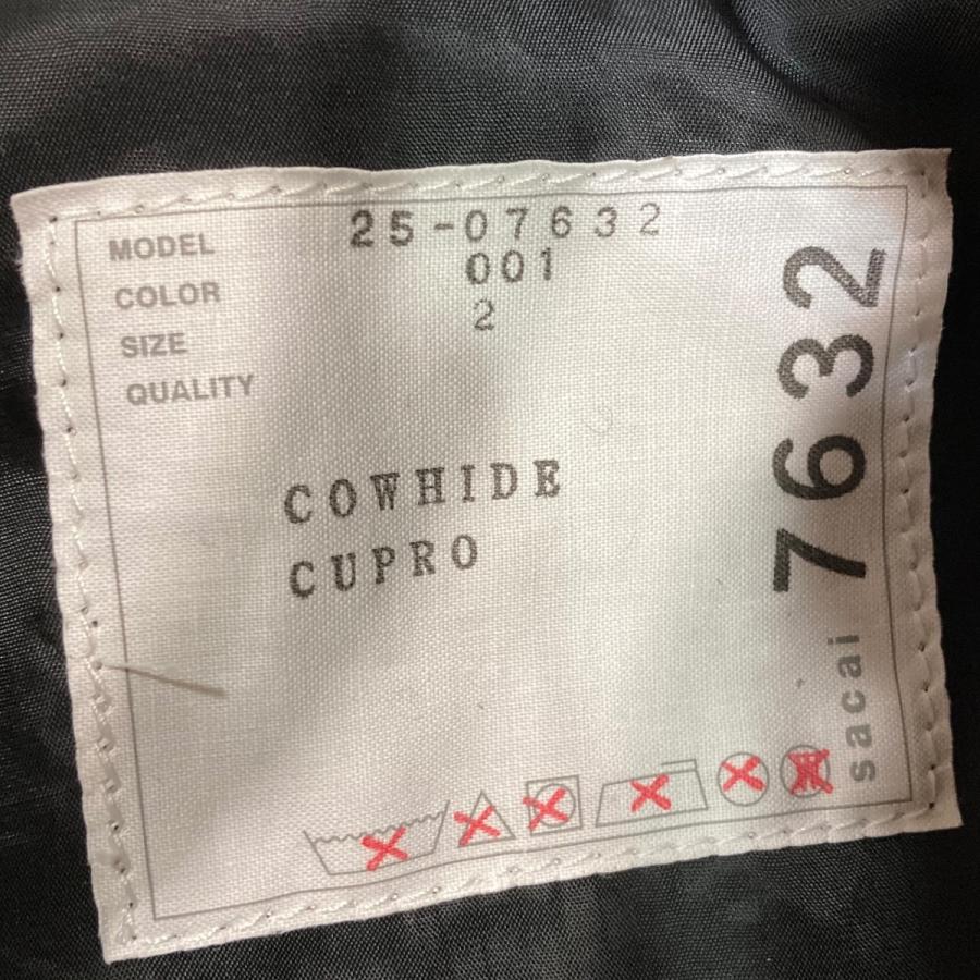 sacai（サカイ） sacai 25SS レザージャケット 25-07632 ブラック