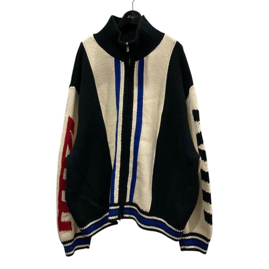 KITH（キス） カラーブロック切替ジップアップニット ホワイト