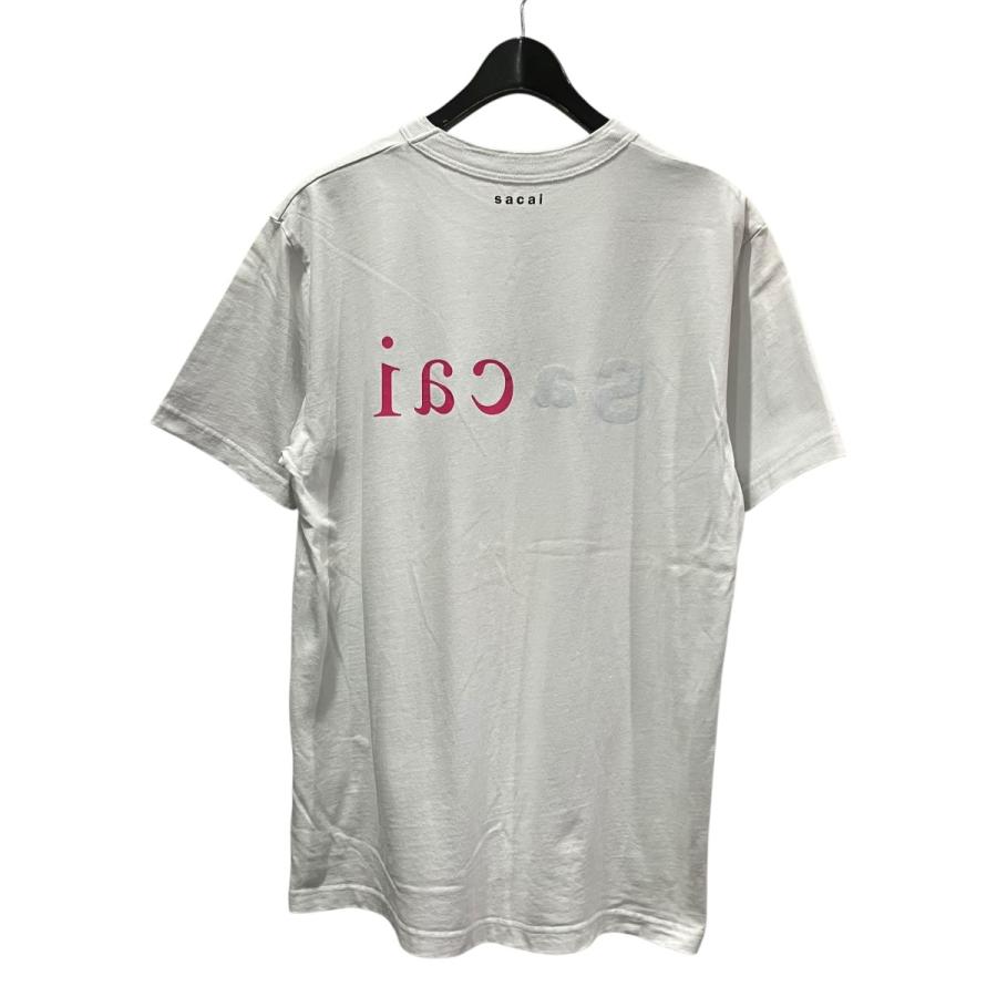 sacai（サカイ） 反転ロゴプリントTシャツ 22-0459S ホワイト サイズ