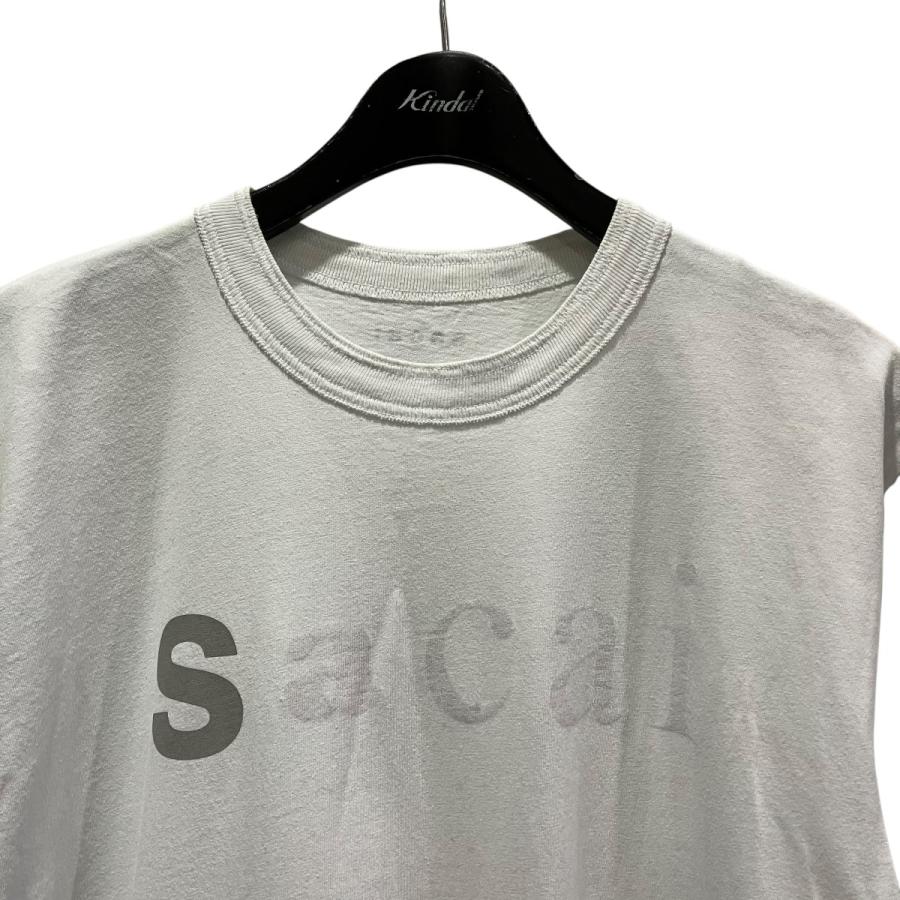 sacai Tシャツ ホワイト　反転 sacai（サカイ） 反転ロゴプリントTシャツ 22-0459S ホワイト サイズ