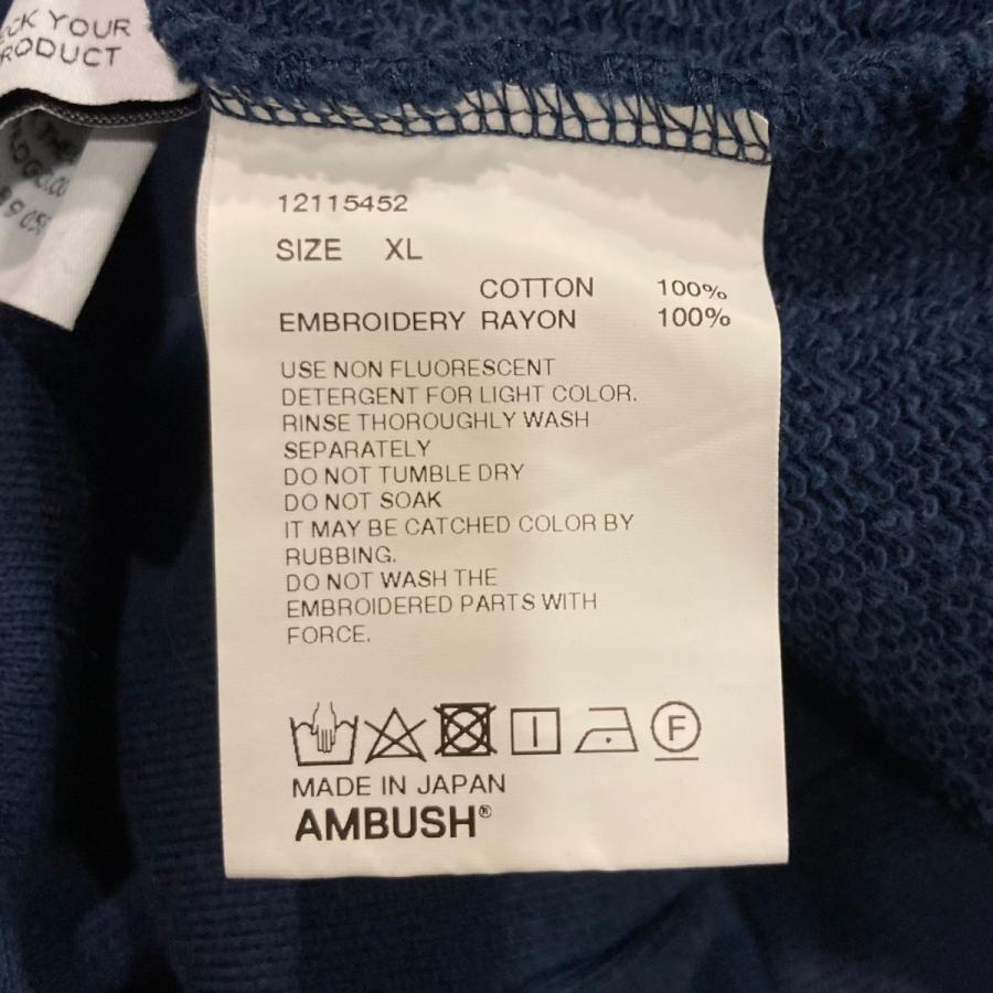 【値下げ】AMBUSH ハーフジップパーカー 12115452 ネイビー サイズ：XL (EC)