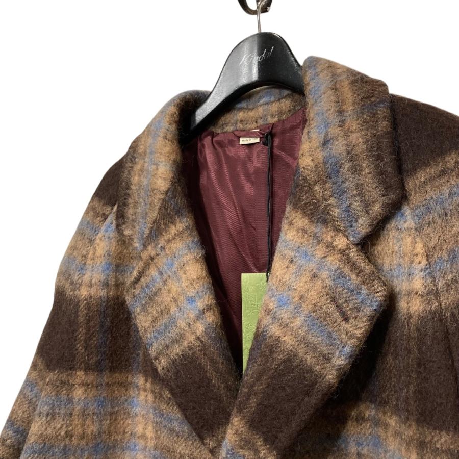 GUCCI（グッチ） チェックウールコート 664710 ブラウン サイズ：48