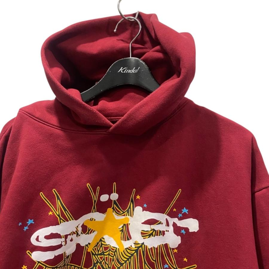 スパイダー SP5DER フーテッドパーカー バーガンディー サイズ：XL