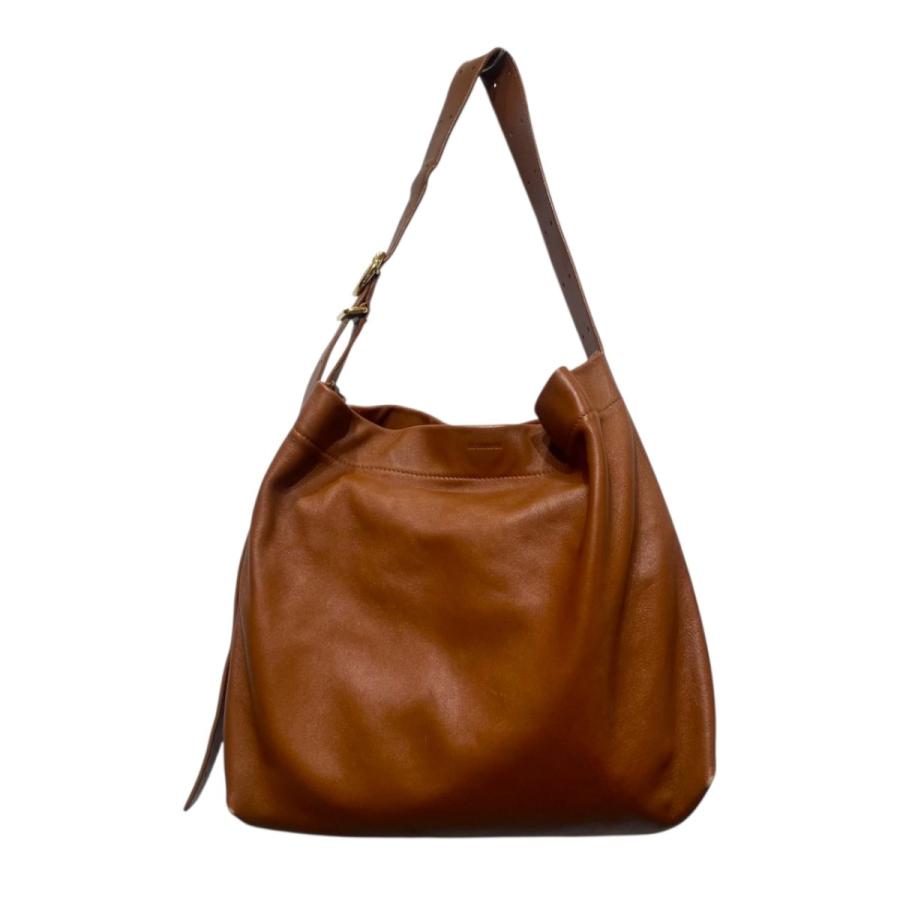 最終セール‼️JIL SANDER レザーショルダーバッグ JIL SANDER（ジルサンダー） レザーショルダーバッグ ブラウン