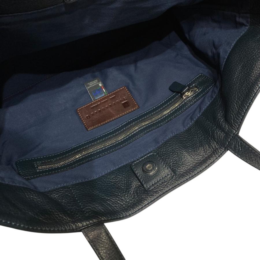 無*い様 ✨極美品✨ STEFANOMANO ネイビー レザー トートバッグ 底 STEFANO MANO（ステファノマーノ） レザートートバッグ ネイビー