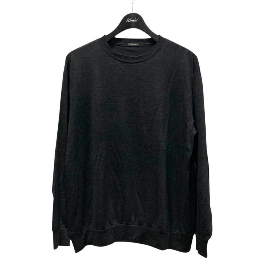 COMOLI 24SS サマーウール長袖クルー チャコール COMOLI（コモリ） COMOLI 24SS サマーウール 長袖クルー Z01-05022