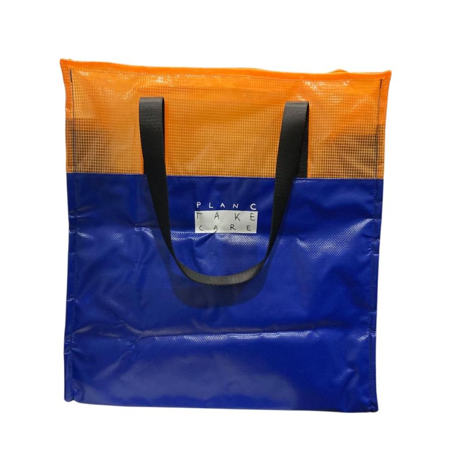 planc take care トートバッグ　未使用 Plan C プランシー Plan C TAKE CARE トートバッグ ブルー×オレンジ
