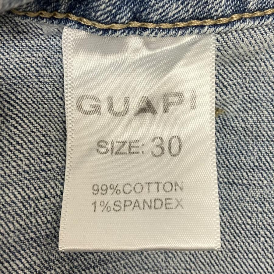 グアピ GUAPI フラワーデニムパンツ インディゴ サイズ：30