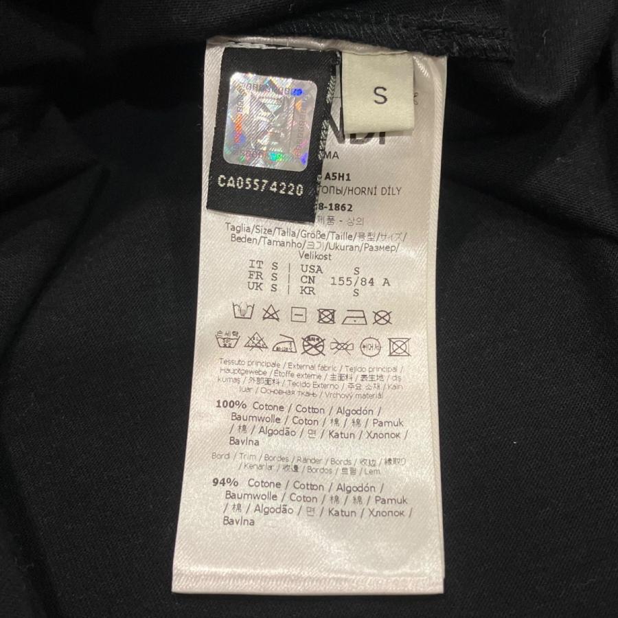 フェンディ×フィラ FENDI×FILA ロゴTシャツ FS7074 A5H1 ブラック サイズ：Sの画像