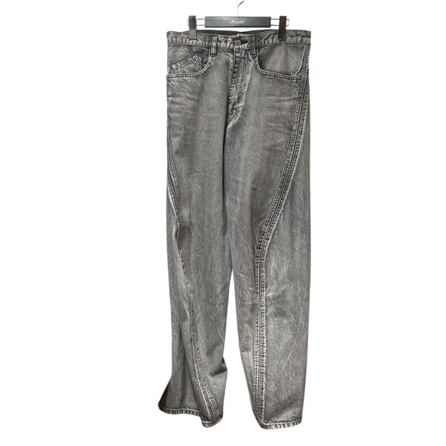 ネヴァーフォーゲット 22ss 裁断 デニム パンツ サイズ1 【値下げ 