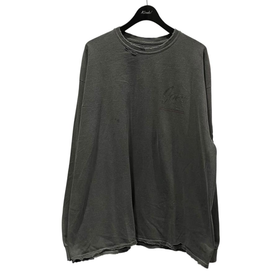 アンセルム ANCELLM GOES AGING LS T-SHIRT ダメージTシャツ ブラック