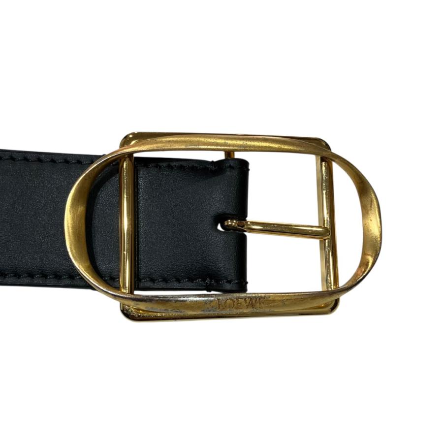 LOEWE（ロエベ） LOEWE CURVED BUCKLE ベルト ブラック サイズ：85/34