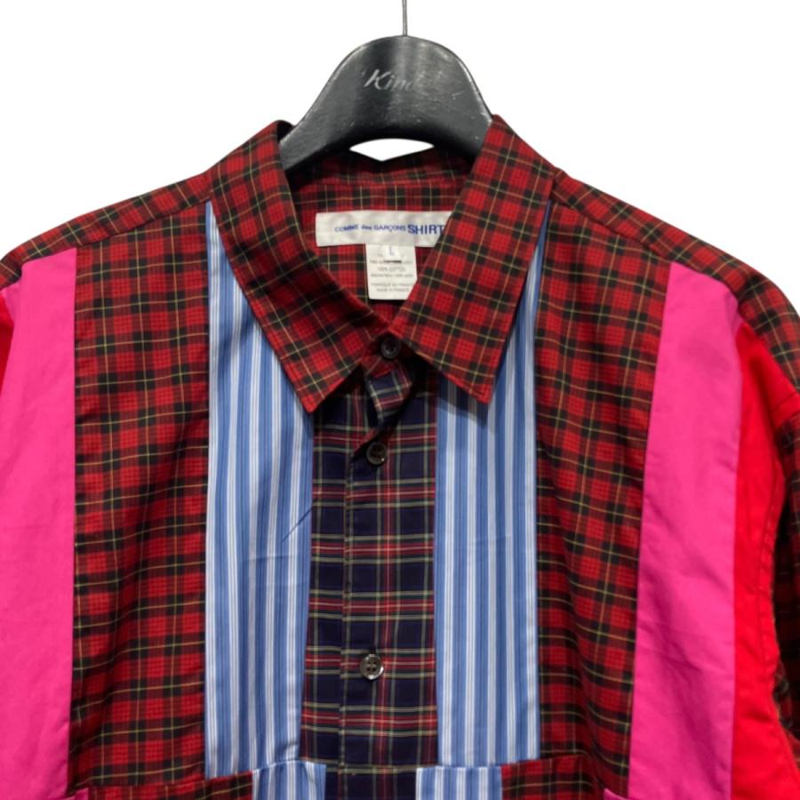 25SS COMME des GARÇONS SHIRT パッチワークシャツ COMME des GARCONS SHIRT コムデギャルソンシャツ 25AW パッチワーク