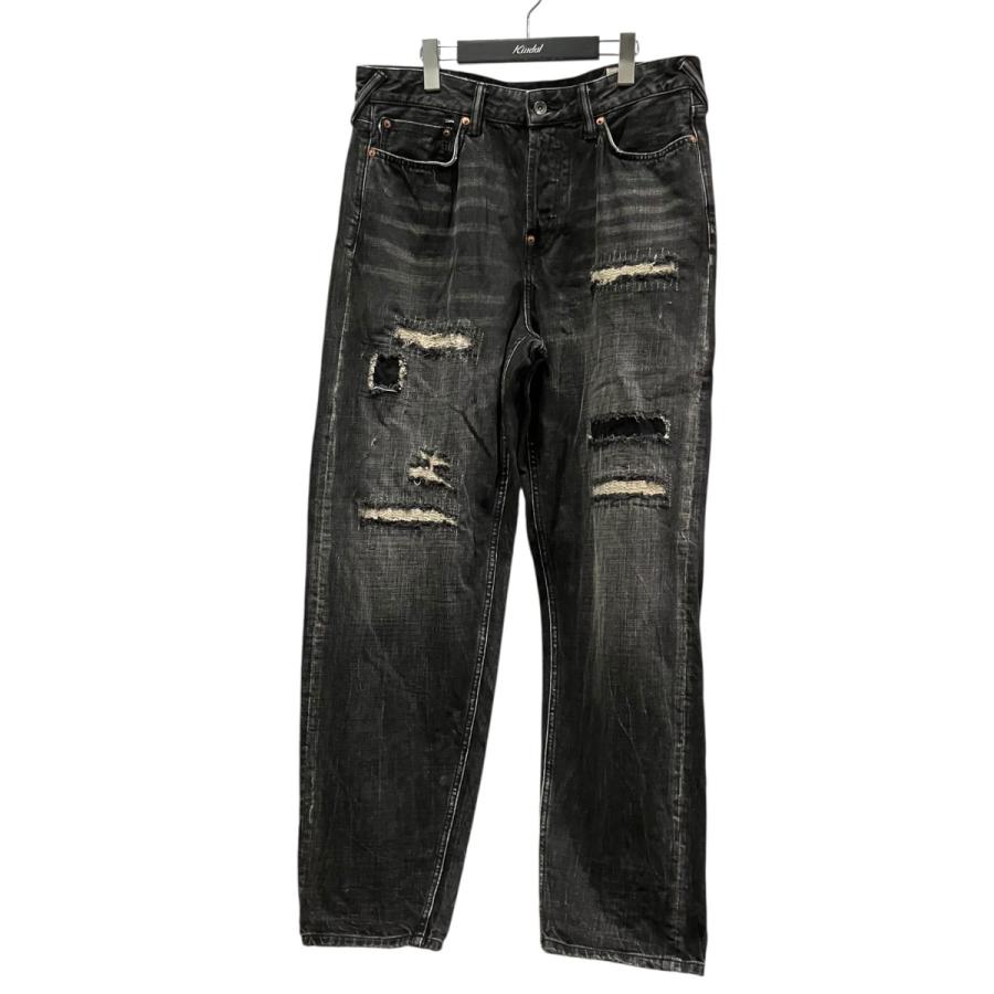 エヴィス EVISU リペア加工デニムパンツ 2EAHTM5JE104930DN ブラック 