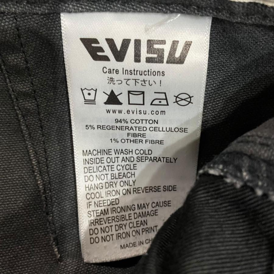 エヴィス EVISU カモメ刺繍とロゴプリントリラックスフィット