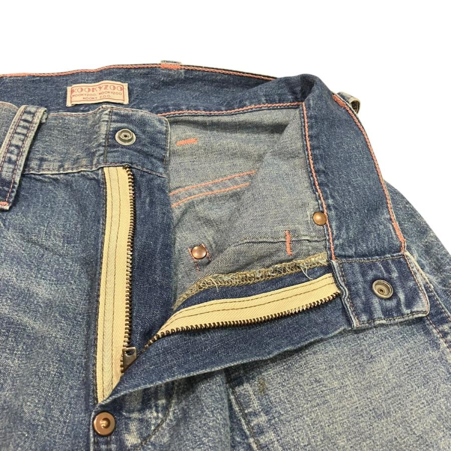 クーキーズー KOOKY ZOO ダメージ加工デニムパンツ J0067 インディゴ サイズ：30