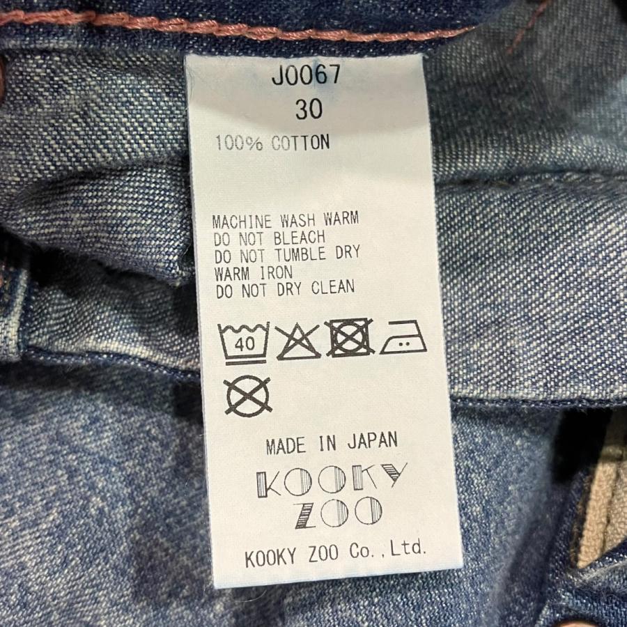 クーキーズー KOOKY ZOO ダメージ加工デニムパンツ J0067 インディゴ サイズ：30