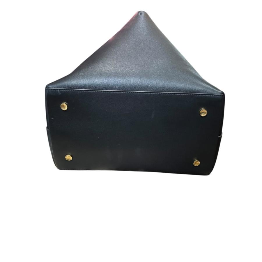ジルサンダー JIL SANDER Twisted Leather Hobo Bag レザーツイステッドレザートップハンドルバッグ ブラック×ブラウン_2