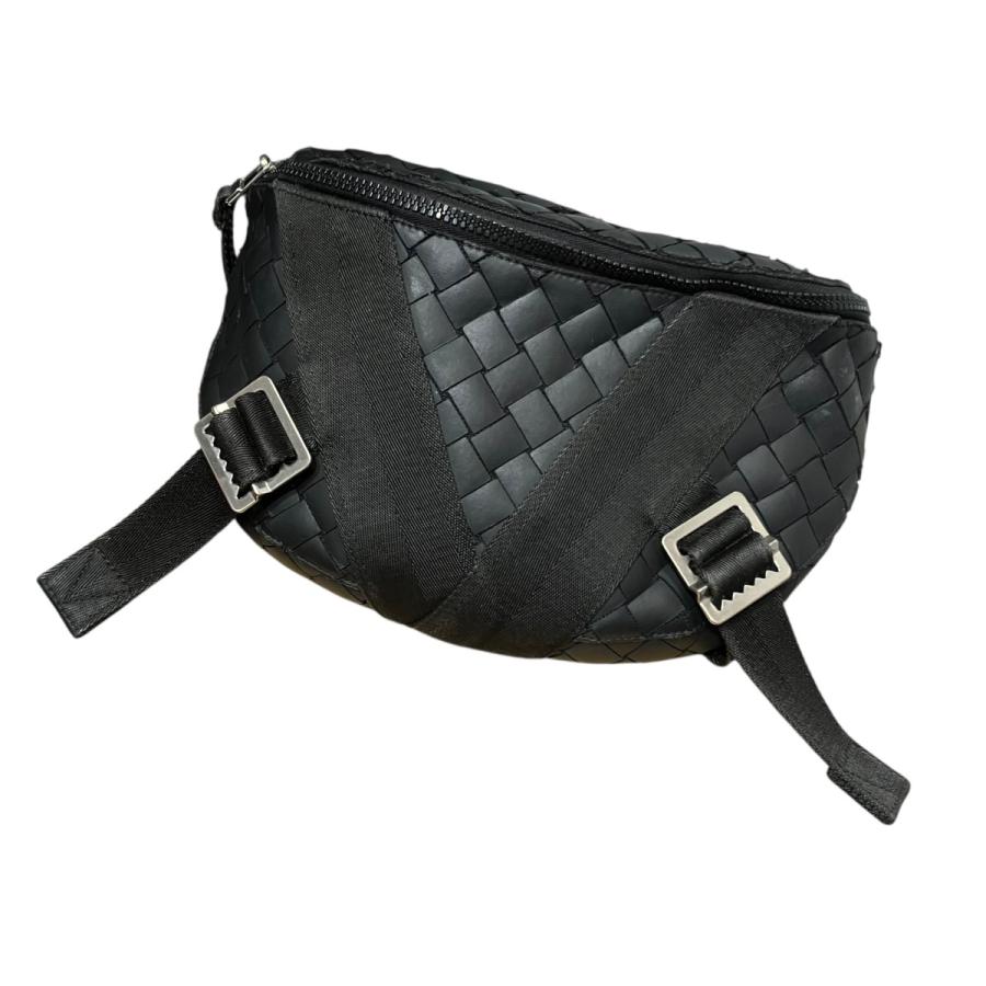人気✨ボッテガヴェネタ ウエストバッグ イントレチャート ブラック BOTTEGA VENETA（ボッテガ・ヴェネタ） イントレチャートウエスト