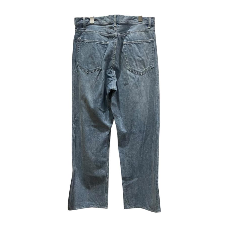 オーラリー AURALEE SELVEDGE FADED LIGHT DENIM WIDE PANTS ワイドデニムパンツ A24SP07DE インデの画像