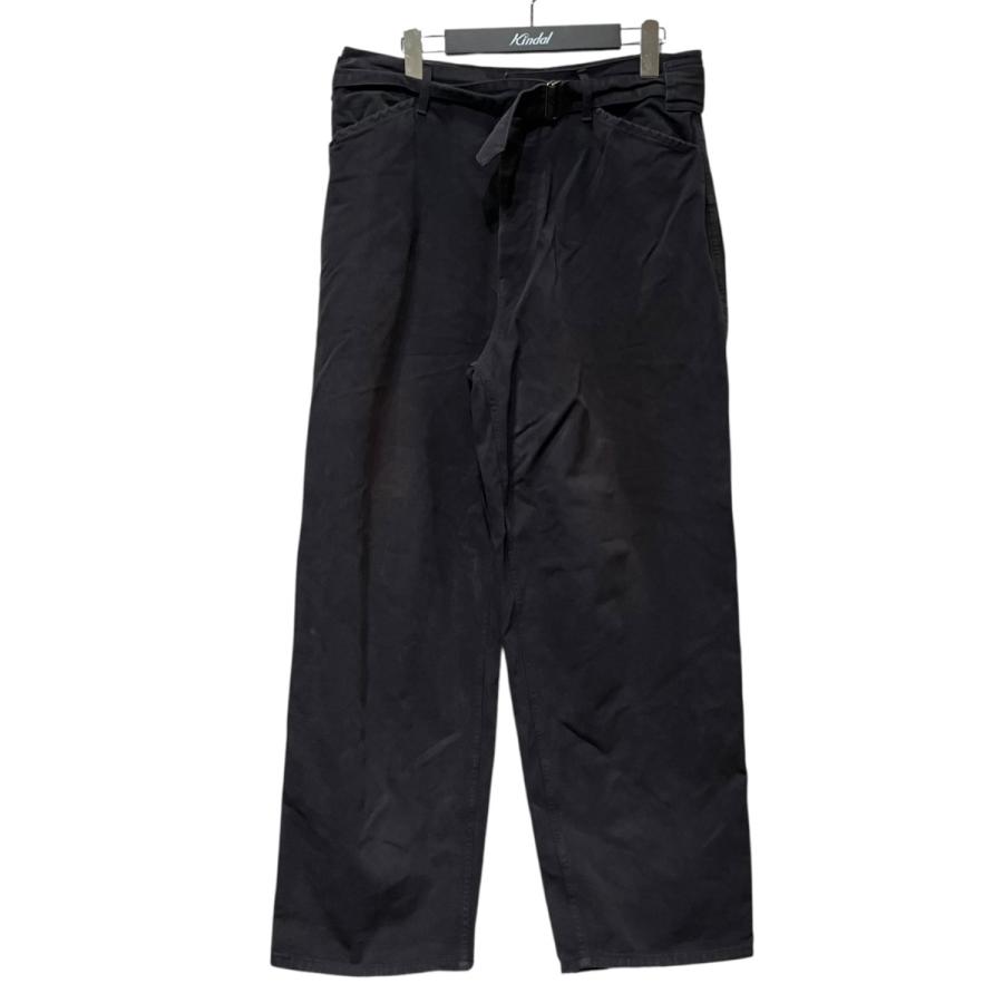COMOLI（コモリ） 製品染ベルテッドパンツ W03-03014 ネイビー サイズ 
