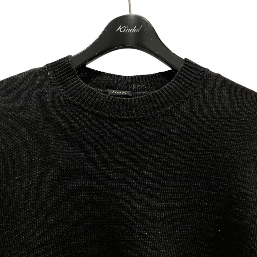 COMOLI（コモリ） インディゴクルーネックニット T01-06001 ブラック