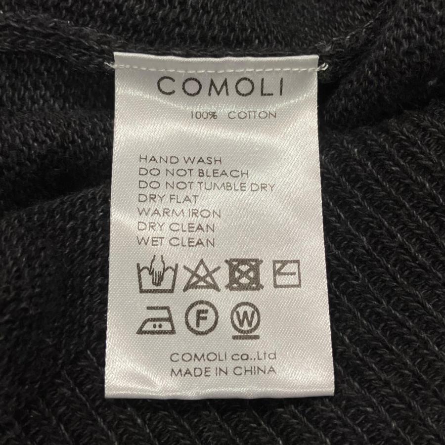 COMOLI（コモリ） インディゴクルーネックニット T01-06001 ブラック
