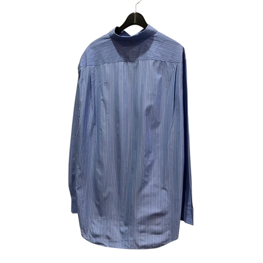 オーラリー AURALEE SUVIN HIGH COUNT CLOTH STRIPE SHIRT ストライプシャツ A25SS01SS ブルー サイの画像