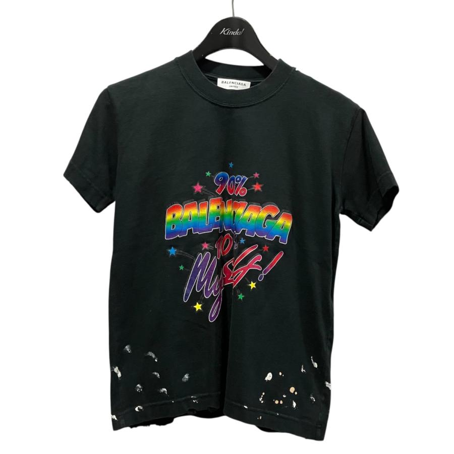 BALENCIAGA（バレンシアガ） ダメージ加工プリントTシャツ 612964 