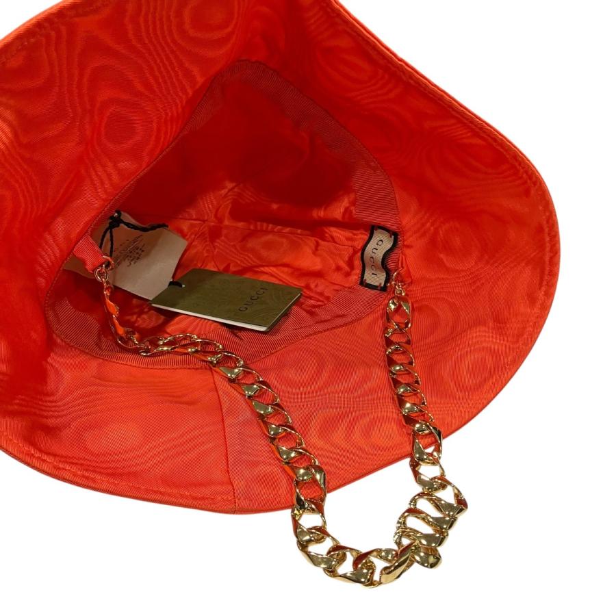 GUCCI（グッチ） チェーンバケットハット 729128 オレンジ サイズ：M