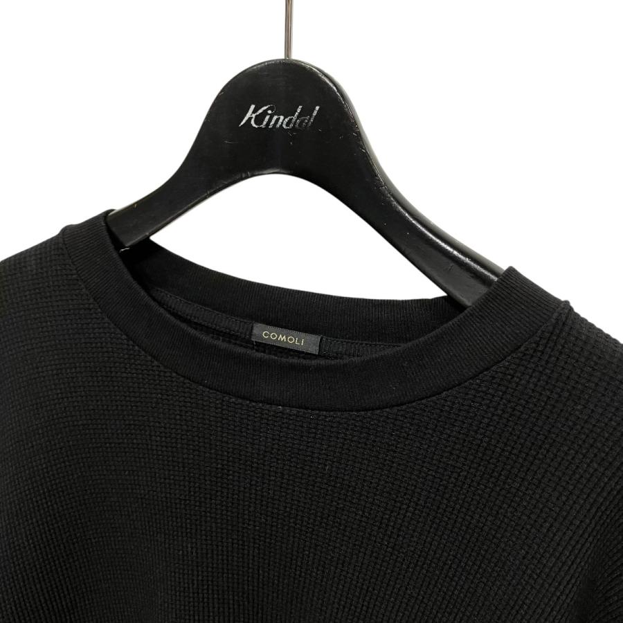 COMOLI（コモリ） COMOLI 26SS コットンワッフル 長袖Tシャツ D01