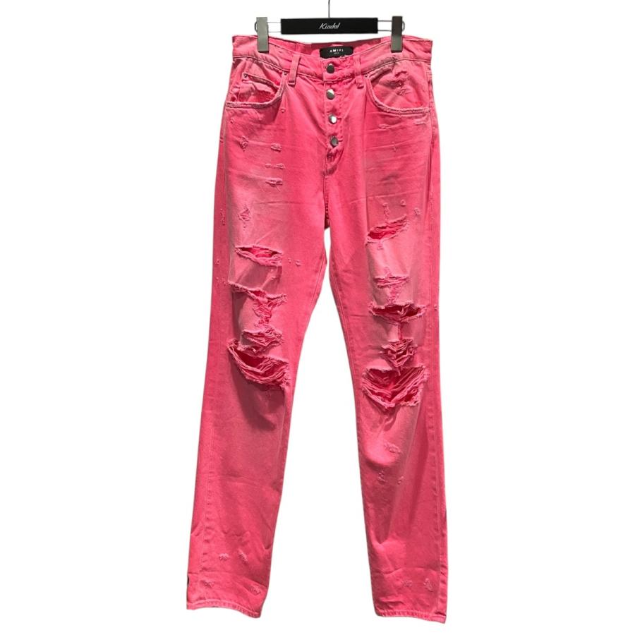 AMIRI（アミリ） 【値下げ】AMIRI デストロイ加工デニムパンツ ピンク