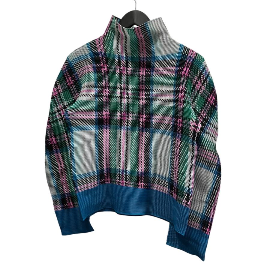 me ISSEY MIYAKE ミーイッセイミヤケ チェックハイネックプリーツ