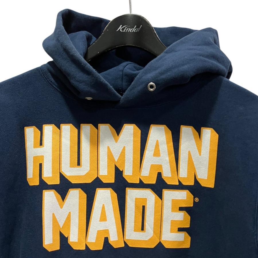 HUMAN MADE パーカー　Lサイズ　ネイビー HUMAN MADE（ヒューマンメード） ヒューマンメイド ロゴプリントプル