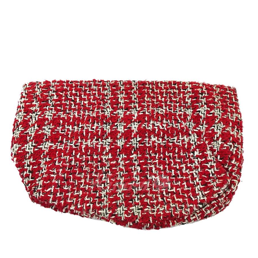 人気ブランドの Unused 和歌山店 サイズ レッド Uh0380 ツイードクラッチバッグ その他バッグ